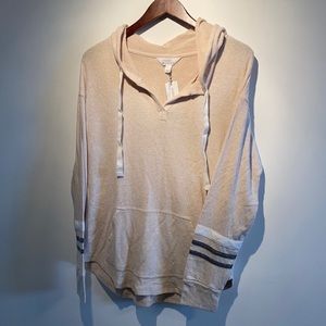Brushed knit hoodie